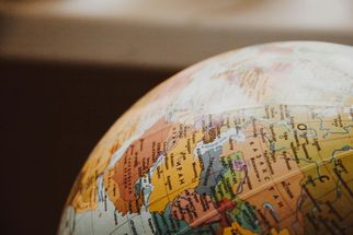 A photo of a globe.